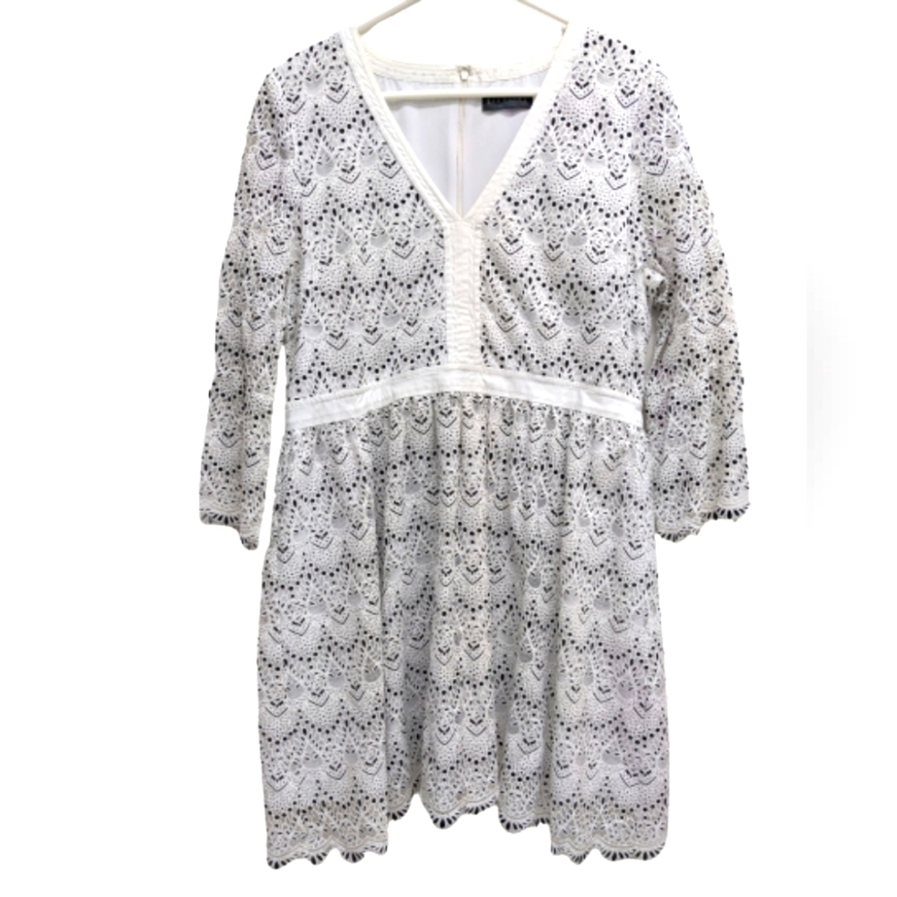 Highline Collective white long sleeves dress size large